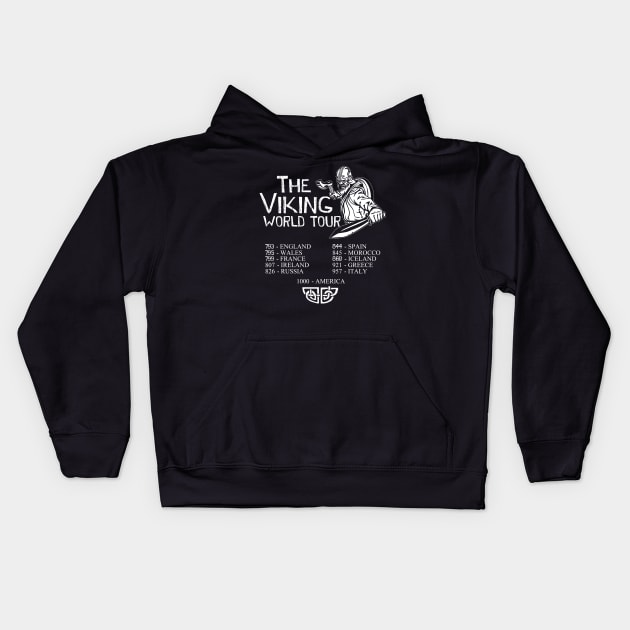 danish - THE VIKING WORLD TOUR Kids Hoodie by mariejohnson0